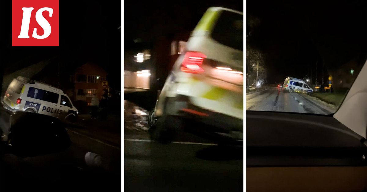 Poliisiauto pinteessä Kokkolassa - Ilta-Sanomat