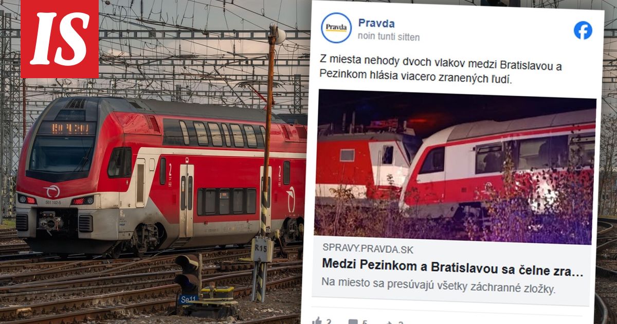 Kaksi junaa törmännyt Slovakiassa - Ilta-Sanomat