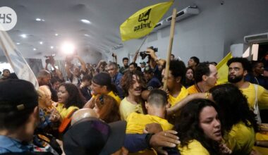 Mielenosoittajat yrittivät tunkeutua COP30-kokouksen tiloihin