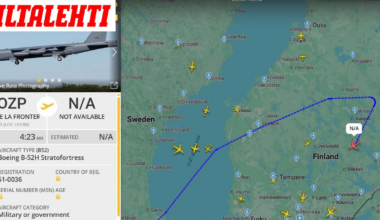 Yhdysvaltain jättipommittaja Suomen ilmatilassa