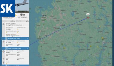 Yhdysvaltain ilmavoimien pommikone lentää Suomen yllä