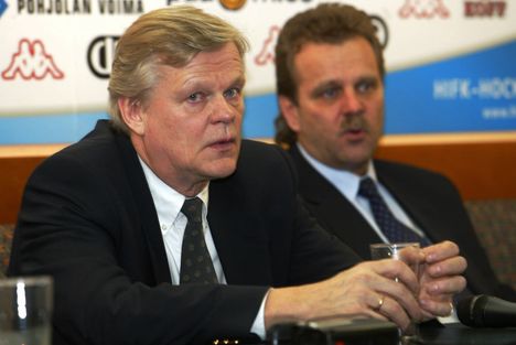 Alpo Suhonen ja Pentti Matikainen työskentelivät yhdessä HIFK:ssa 2002.