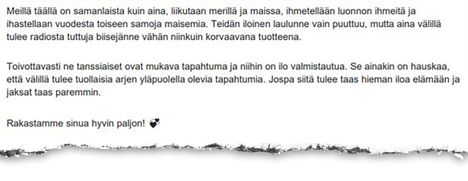 Sijaisäiti vastasi tytön viesteihin hyvin lempeästi.