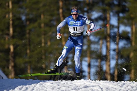 Joni Mäki oli vapaan kympillä paras suomalainen. Kuva viime keväältä Salpausselän maailmancupista.