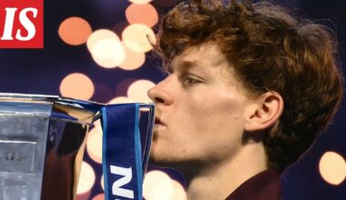 Jannik Sinner voitti ja hali sen jälkeen Lailan kanssa