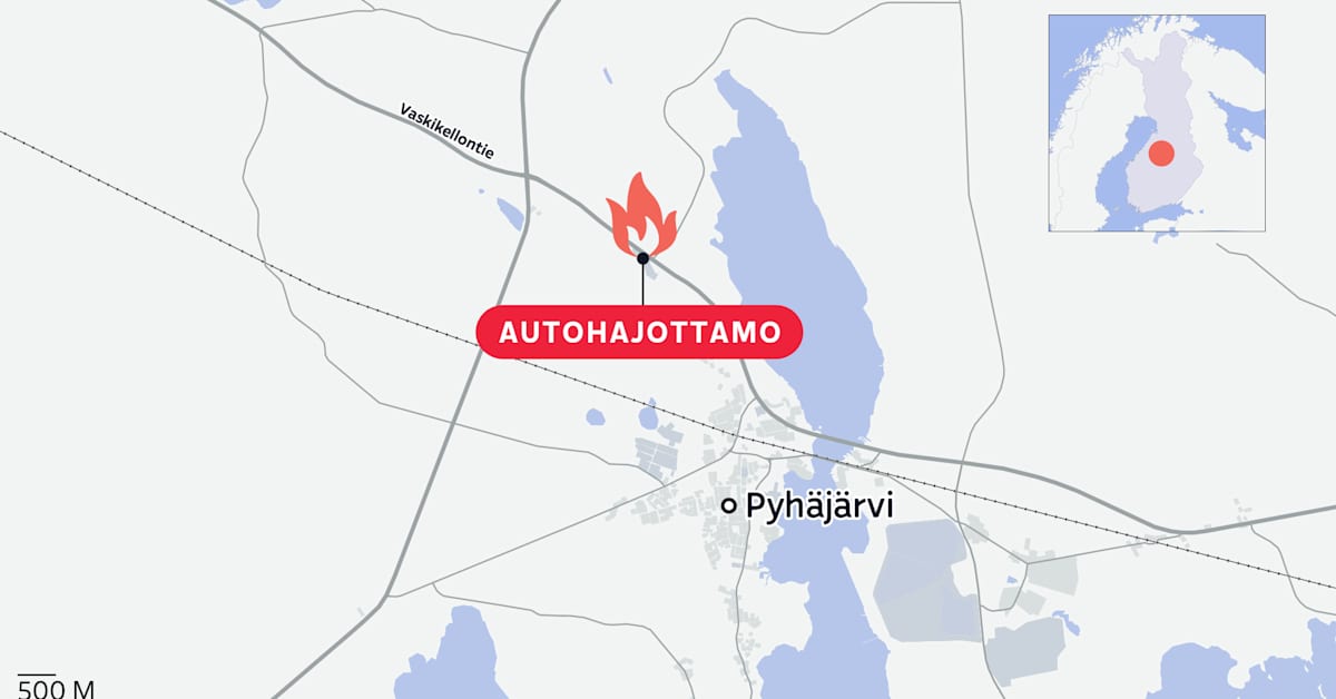 Pyhäjärvellä palaa autohajottamo – Palomestari: räjähdysäänet liioittelua | Kotimaa