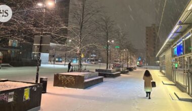 Helsingissä lumisade, autoilijoille varoitus ajokelistä