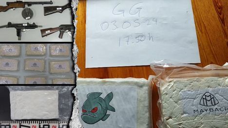 Poliisin kuvia takavarikoista.