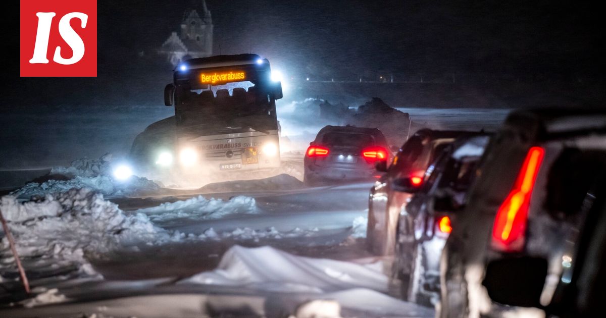 Ruotsissa lumikaaos – pelastuslaitos liukastelee pelastamaan hevosta uima-altaasta