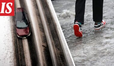 Viikonloppuna liukas jalankulku- ja ajokeli