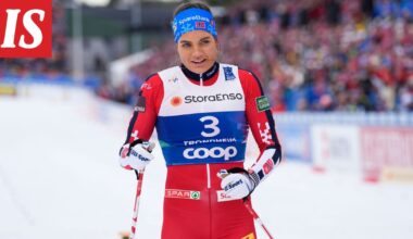 Hiihto: Norjan hiihtotähti Kristine Stavås Skistad sai punaisen kortin