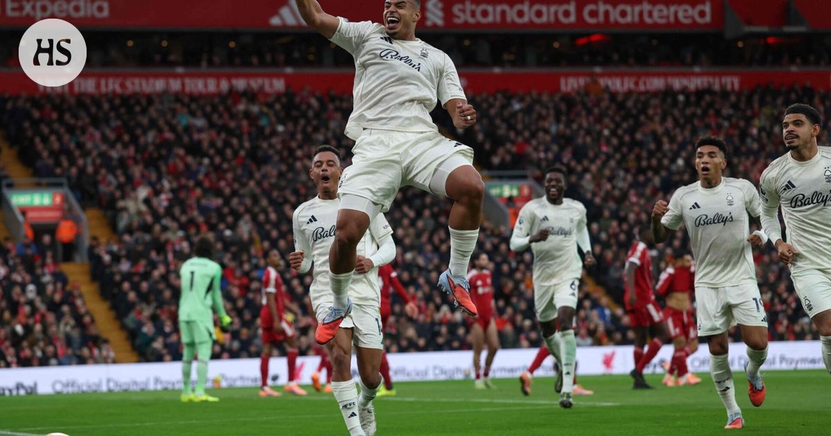 Valioliiga: Nottingham Forest tyrmäsi Liverpoolin 3–0