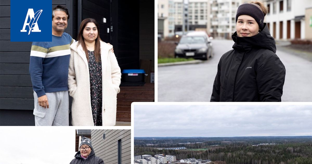 tältä näyttää lähes 100 omakotitaloa vieri vieressä pienillä tonteilla