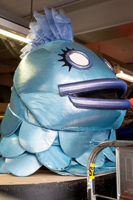 Ylähyllyltä löytyy myös kalakukon pää.