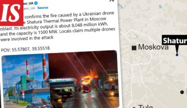 Ukraina iski droneilla Shaturan voimalaan