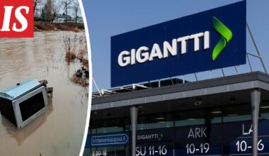 Gigantin pihalta viskotaan romua jokeen ja ympäristöön