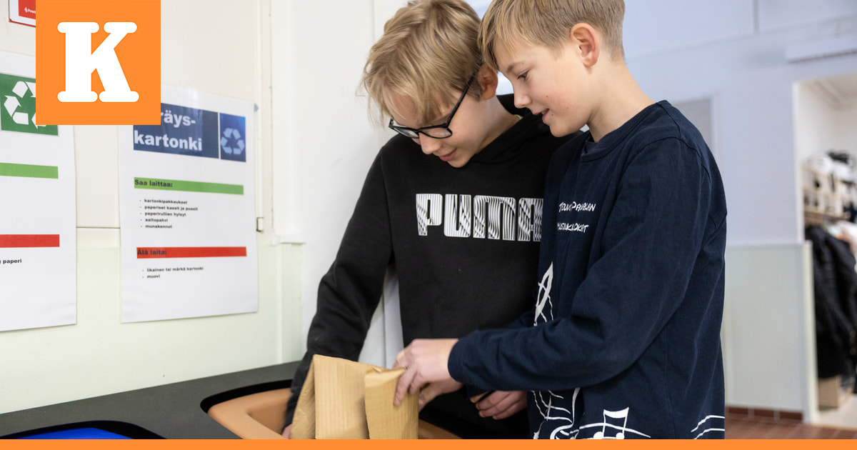 Jätteiden lajittelu tuli Oulun kouluihin – Oppilaat ihmettelevät, miksi se on joillekin aikuisille vaikeaa