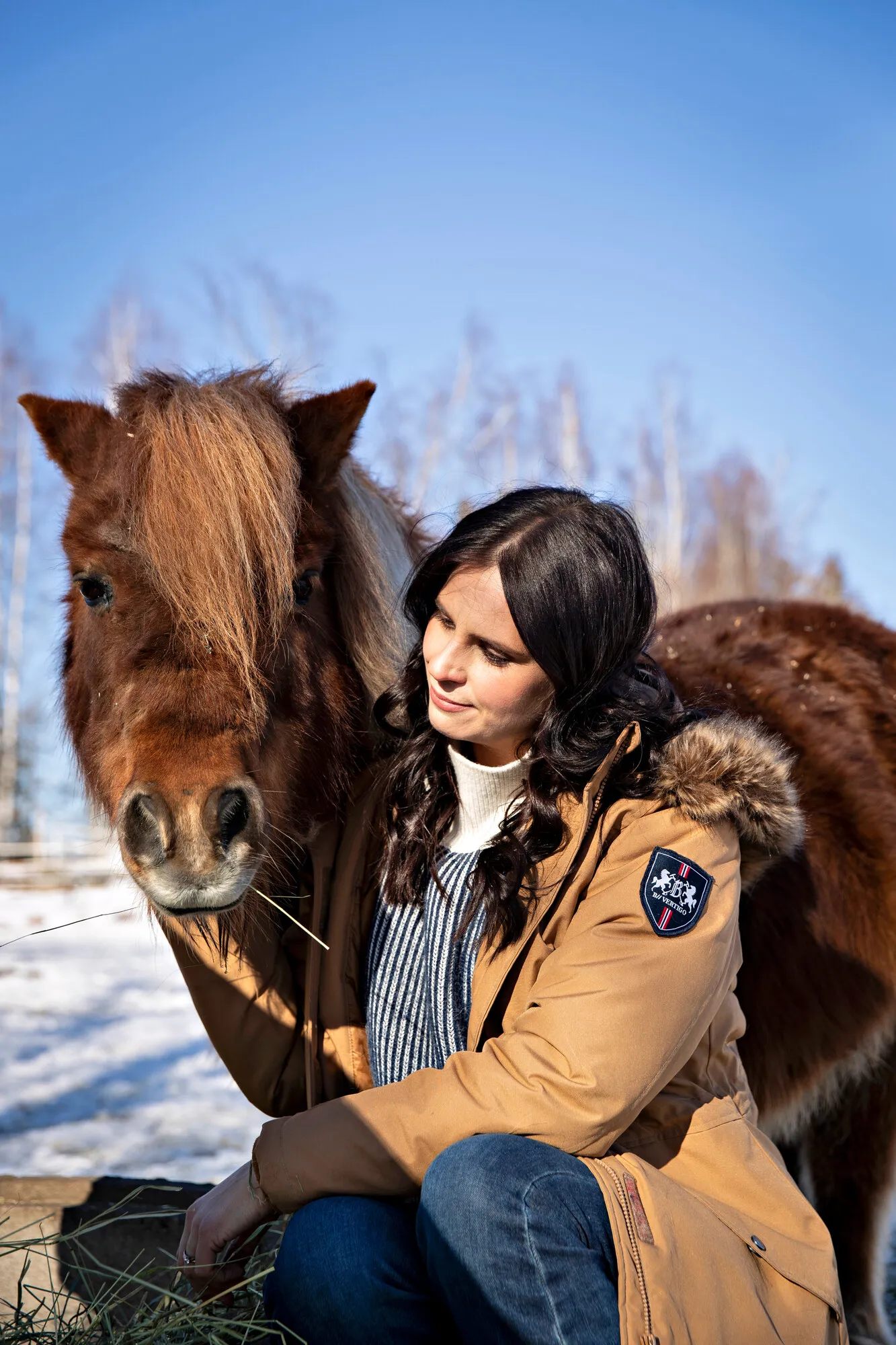 Eläimet olivat Olgan intohimo. Pette-poni on yksi Olgan farmin poneista. Tilalla on myös aasi ja kaksi hevosta, joilla Olga kilpaili koulu- ja esteratsastuksessa.