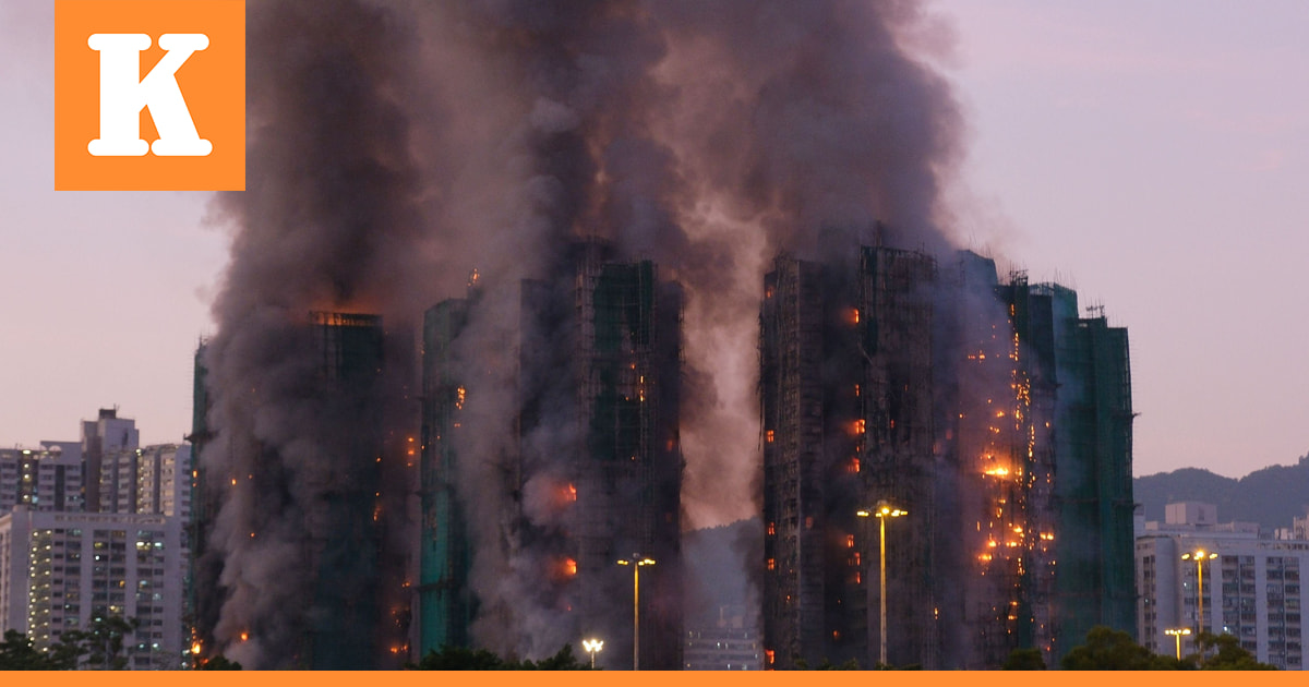 Kerrostalokompleksi liekeissä Hongkongissa, runsaasti kuolleita