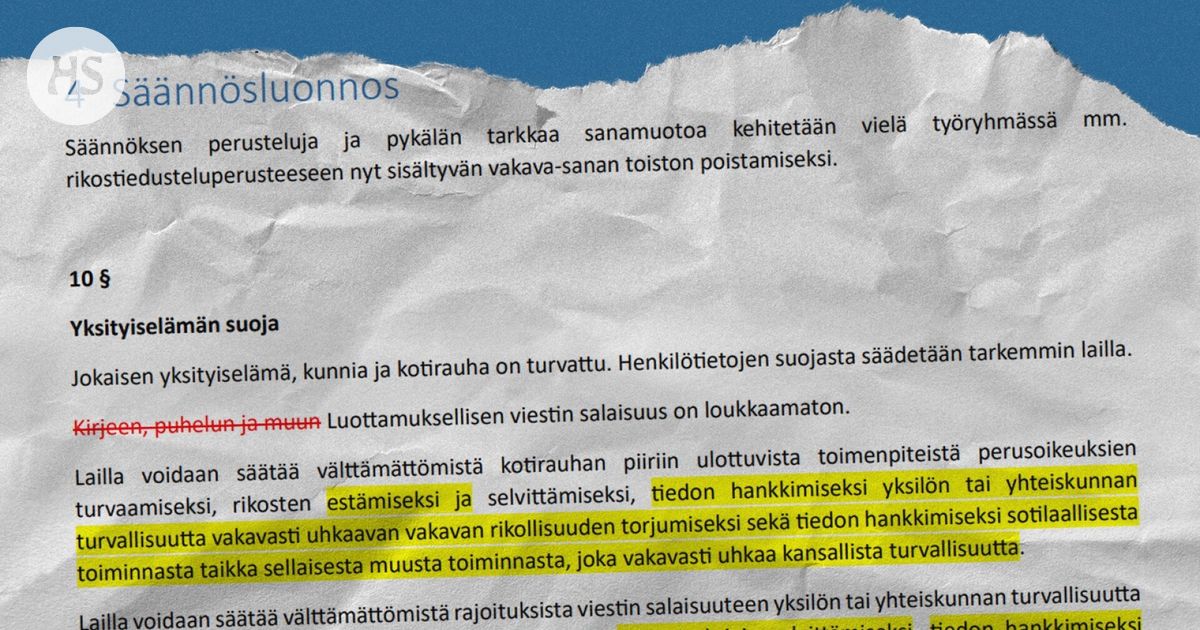 HS:n tiedot | Muistio paljastaa: Poliisi haluaa toimia kuin salainen palvelu - HS.fi