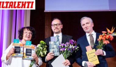 Hämmentävä näky Finlandia-voittopuheen aikana