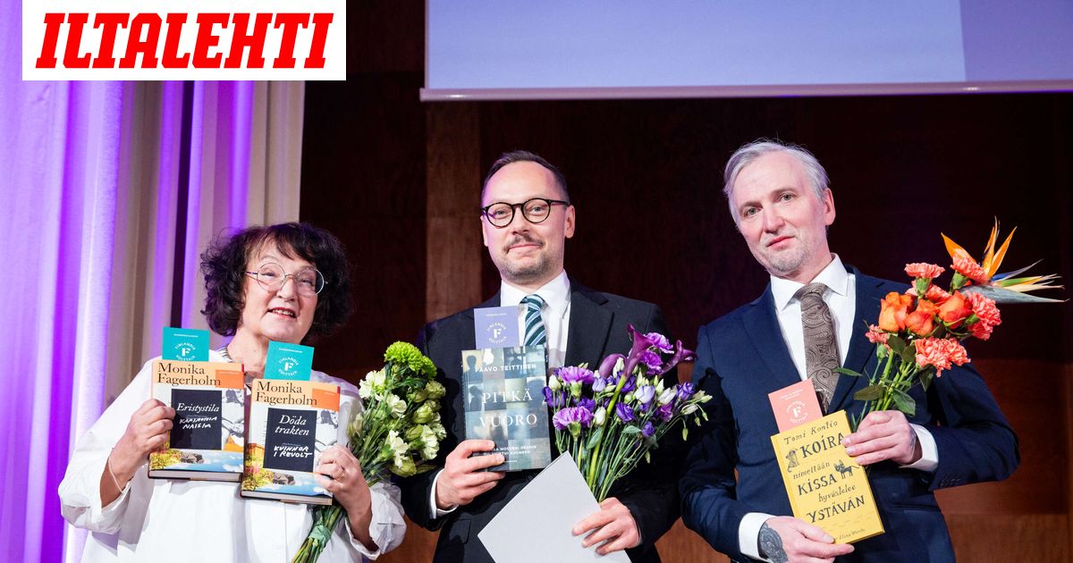 Hämmentävä näky Finlandia-voittopuheen aikana