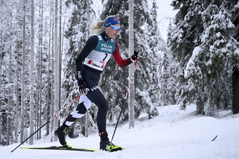 Anne Kyllönen putosi täksi kaudeksi maajoukkueesta. Se näkyi myös perjantain kisa-asussa.