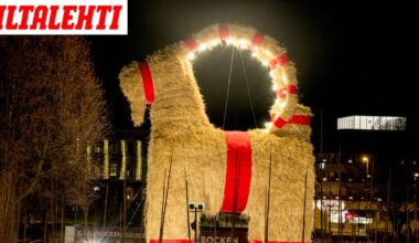 Gävlen olkipukki palaa