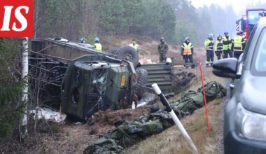 Puolustusvoimien kuorma-auto liikenneonnettomuudessa Raaseporissa - Ilta-Sanomat