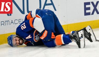 NHL: Kyle Palmieri syötti maalin, eturistiside repesi hetki aiemmin