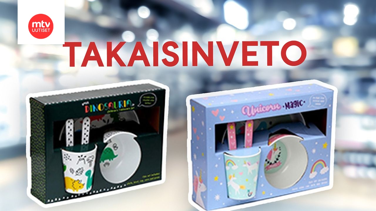 Etola Shops Oy ilmoittaa vetävänsä myynnistä ja kuluttajilta kaksi lasten aterinsettiä.
