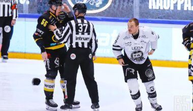 TPS:n Ruben Rafkin (oikealla) riehui perjantaina pelirangaistuksen arvoisesti.