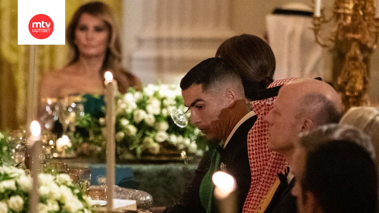 Cristiano Ronaldo nähtiin Valkoisen talon illallispöydässä tiistaina.