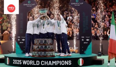 Italia pääsi juhlimaan Davis Cupin voittoa jo kolmannen kerran peräjälkeen.