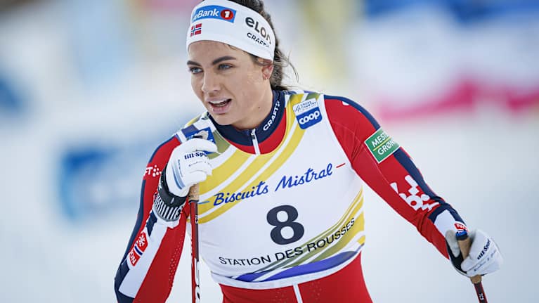 Kristine Stavås Skistad sprinttivoittoon Les Roussesissa.