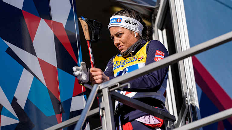 Kristine Ståvas Skistad Norjan huoltorekalla Salpausselän kisoissa 2025.