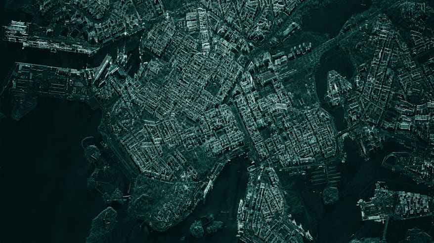 Satelliittikuva Helsingistä.