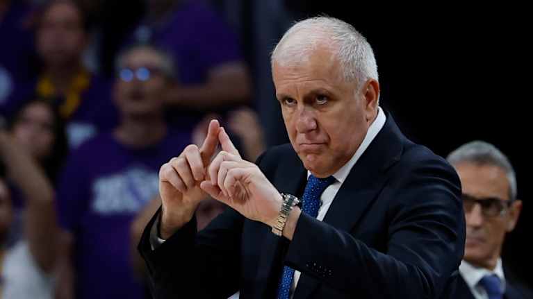 Zeljko Obradovic Partizan Belgradin valmentajana.