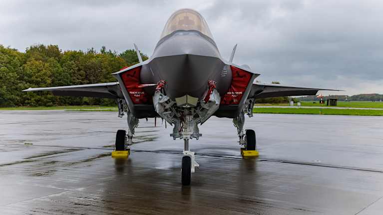 F 35 alhaata kuvattuna Volkelin lentotukikohdassa Hollannissa.
