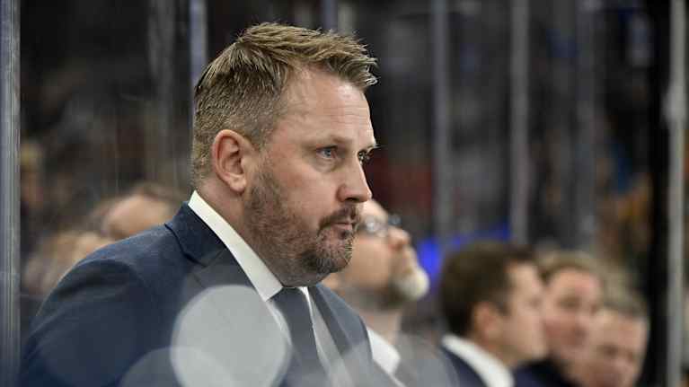 Antti Pennanen Sveitsi-ottelussa Tampereella.