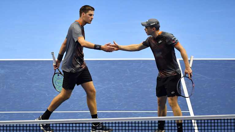 Henry Patten ja Harri Heliövaara ATP-finaaleissa 10.11.2025.