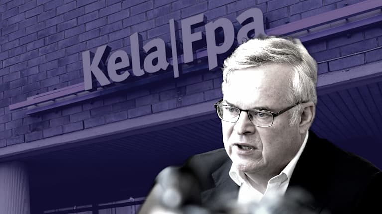 Kelan toimiston seinää sen päällä Lasse Lehtosen mustavalkoinen kuva.