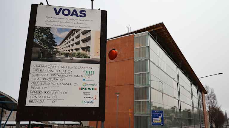 Voasin Meritähti rakennus Palosaarella Vaasassa.