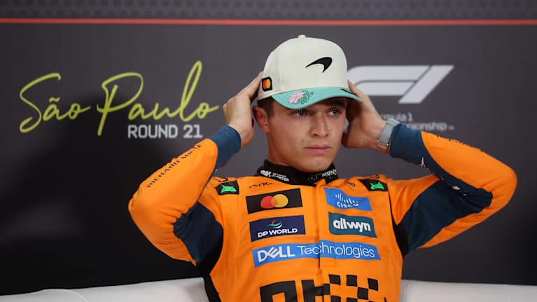 Lando Norris vakavana.