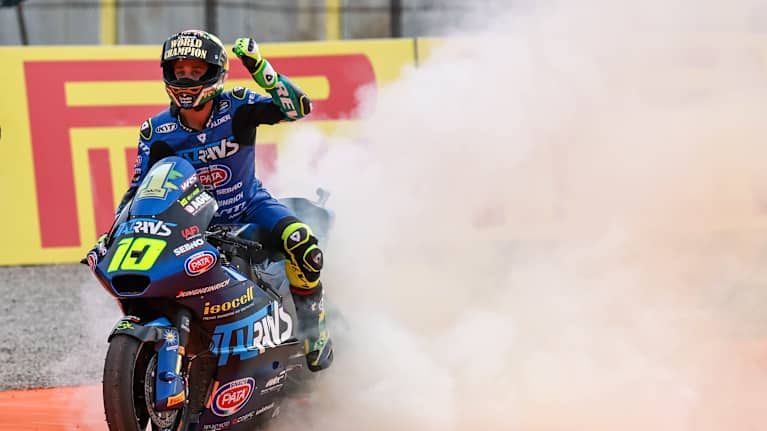 Diogo Moreira voitti Moto2-luokan mestaruuden.