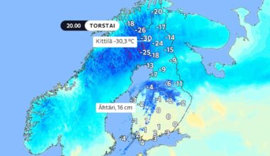 Talven pakkasennätys meni rikki Kittilässä | Uutisia lyhyesti