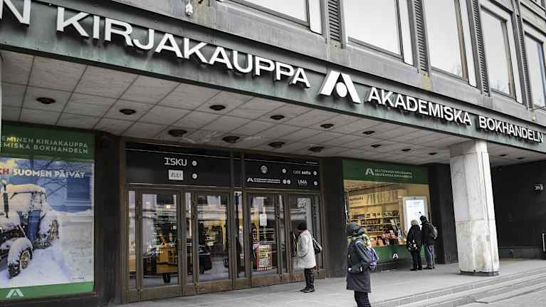 Akateemisen kirjakaupan sisäänkäynti.