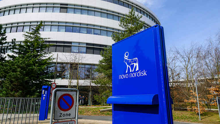 Lääketehdas Novo Nordiskin pääkonttori.