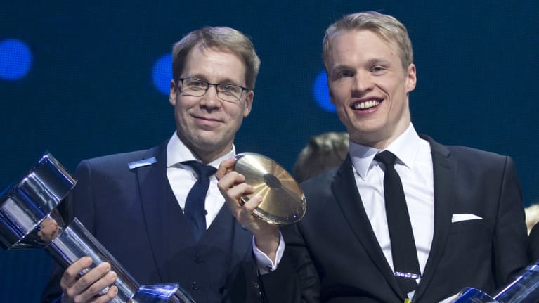  Olli Ohtonen ja Iivo Niskanen Urheilugaalassa 2018