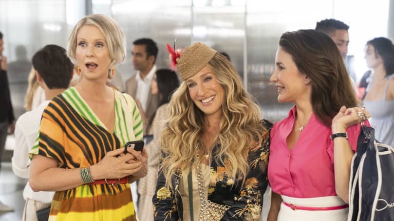 Miranda, Carrie ja Charlotte tv-sarjassa And just like that.